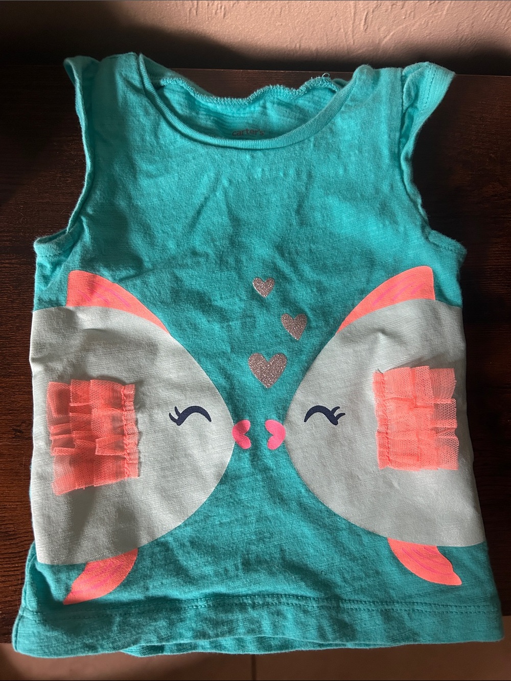Carter's Girls' Teal Fish Print Tank Top